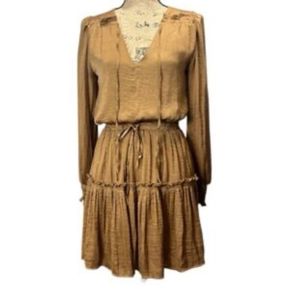 Pinch Camel Long Sleeve Dress